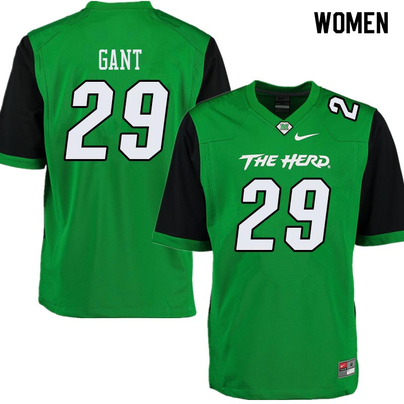 Women #29 Malik Gant Marshall Thundering Herd College Football Jerseys Sale-Green - Click Image to Close